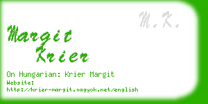 margit krier business card